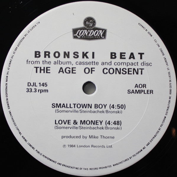 ladda ner album Bronski Beat - The Age Of Consent AOR Sampler