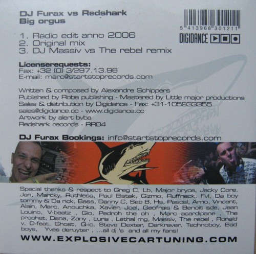ladda ner album DJ Furax vs Redshark - Big Orgus 2006