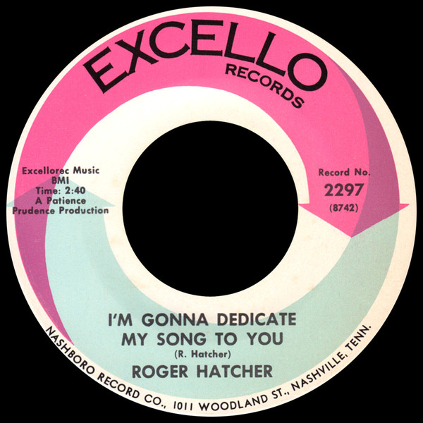 Roger Hatcher – I'm Gonna Dedicate My Song To You (1968, Vinyl 