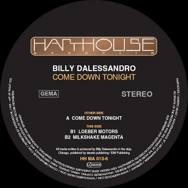 ladda ner album Billy Dalessandro - Come Down Tonight