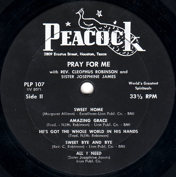 baixar álbum Rev Cleophus Robinson and Sister Josephine James - Pray For Me