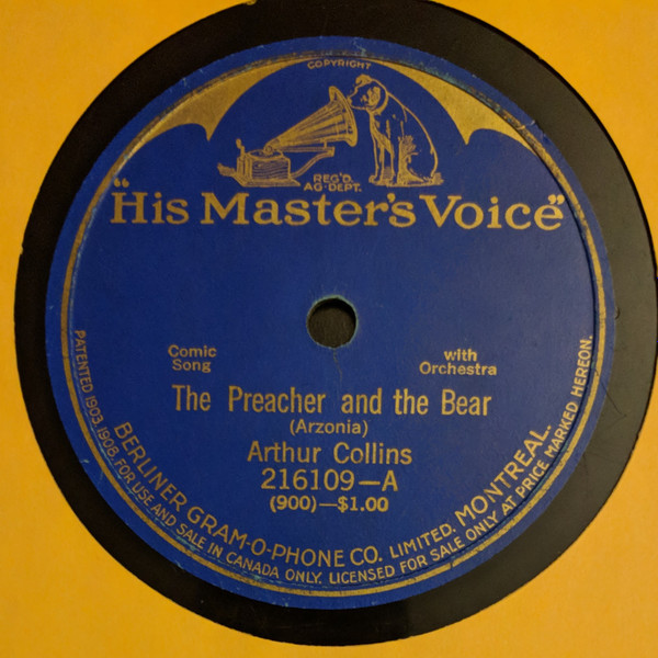Album herunterladen Arthur Collins - The Preacher And The Bear Nobody
