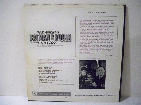 descargar álbum Download Marty Allen - The Adventures Of Batman And Rubin album