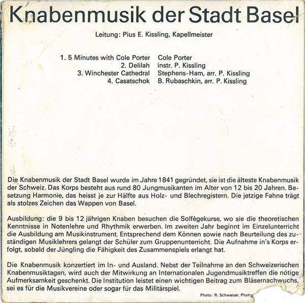 télécharger l'album Knabenmusik Der Stadt Basel - Knabenmusik Der Stadt Basel