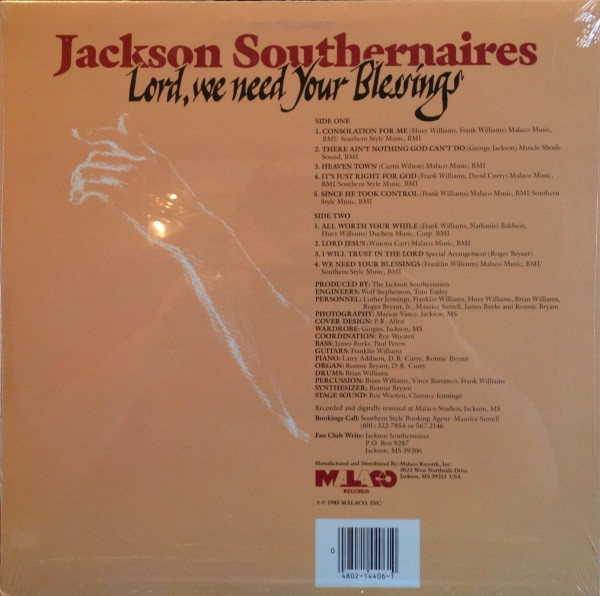 lataa albumi The Jackson Southernaires - Lord We Need Your Blessings