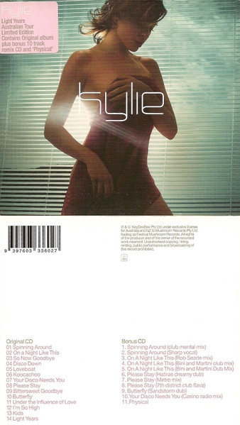 Kylie – Light Years (2001, Australian Tour Edition, CD) - Discogs