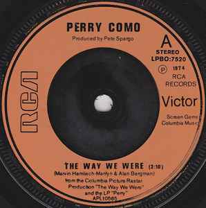 Perry Como – The Way We Were (1974, Vinyl) - Discogs