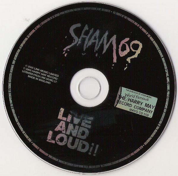 Sham 69 - Live And Loud!! | Releases | Discogs