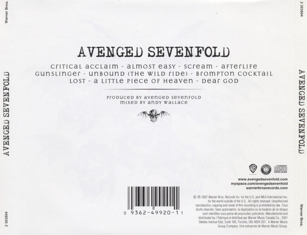 Avenged Sevenfold - Avenged Sevenfold | Warner Bros. Records (2 303804) - 2