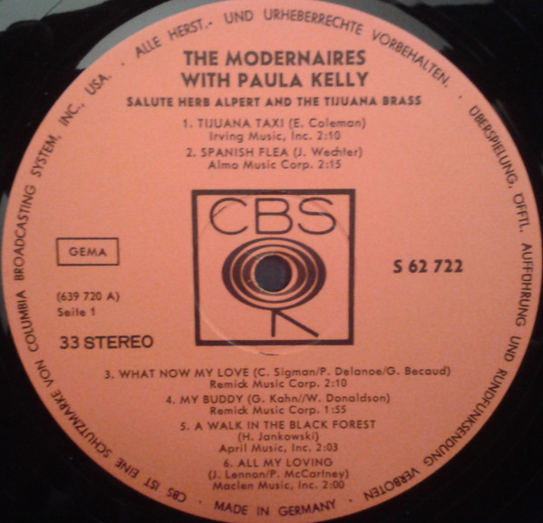 télécharger l'album The Modernaires With Paula Kelly - The Modernaires With Paula Kelly Salute Herb Alpert And The Tijuana Brass