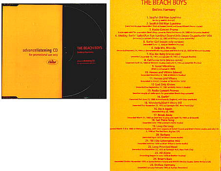 The Beach Boys – Endless Harmony (1998, CD) - Discogs