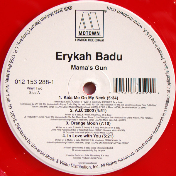 Erykah Badu Mama's Gun 2LP カラーヴァイナルRED www.7duae.com