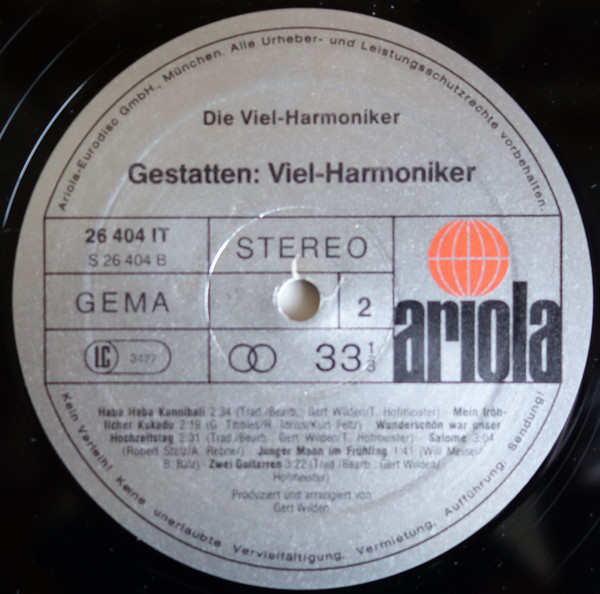 baixar álbum Die VielHarmoniker - Gestatten Viel Harmoniker
