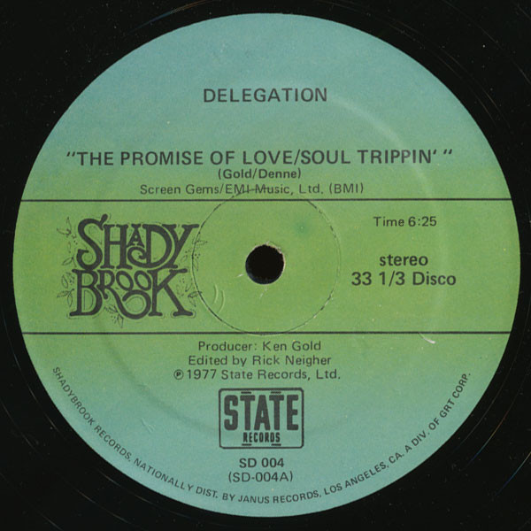 Delegation – The Promise Of Love/Soul Trippin' (1978, Vinyl 