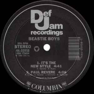 Beastie Boys - It's The New Style / Paul Revere album cover