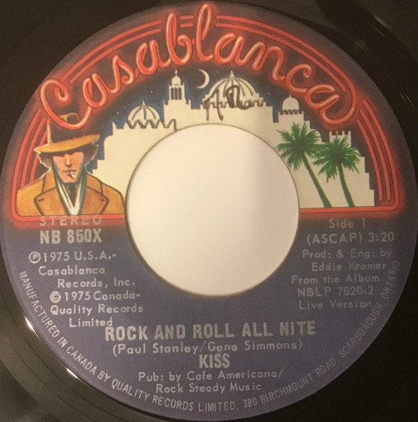 Kiss – Rock And Roll All Nite (1976, BW - Bestway Pressing, Vinyl 