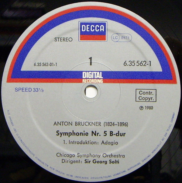 descargar álbum Anton Bruckner, Chicago Symphony Orchestra, Georg Solti - Symphonie Nr5 B Dur