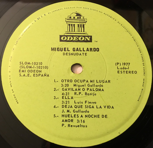 descargar álbum Miguel Gallardo - Desnudate Tema Censurado