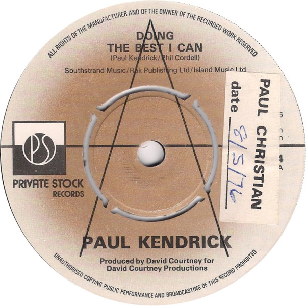 télécharger l'album Paul Kendrick - Doin The Best I Can