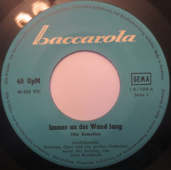last ned album Otto Kermbach - Immer An Der Wand Lang