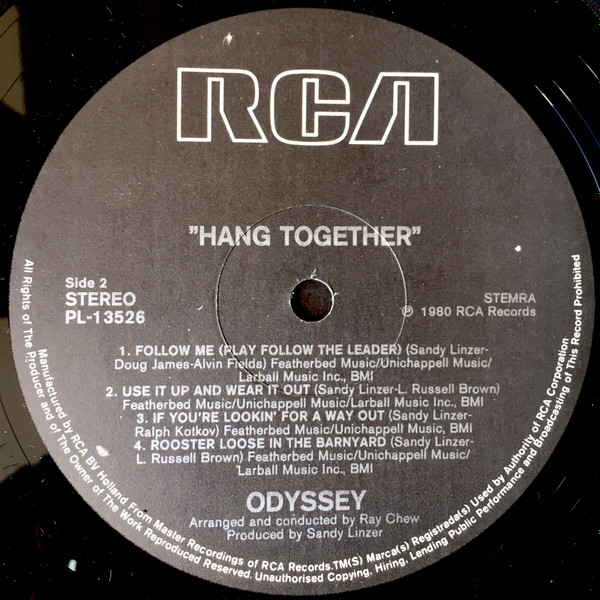 Odyssey - Hang Together | RCA (PL 13526) - 4