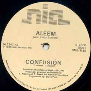 Aleem With Leroy Burgess - Confusion