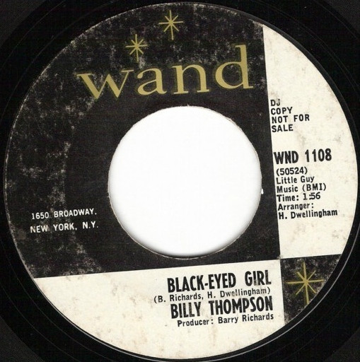 Billy Thompson – Black-Eyed Girl / Kiss Tomorrow Good-Bye (1966 