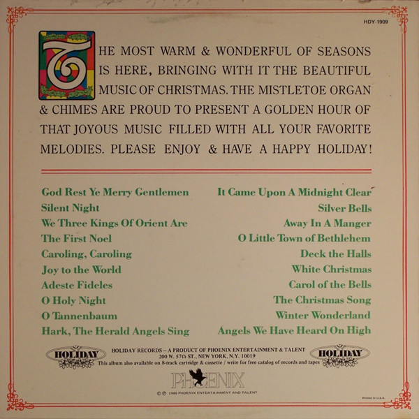 télécharger l'album Unknown Artist - A Golden Hour Of Christmas Organ Chimes