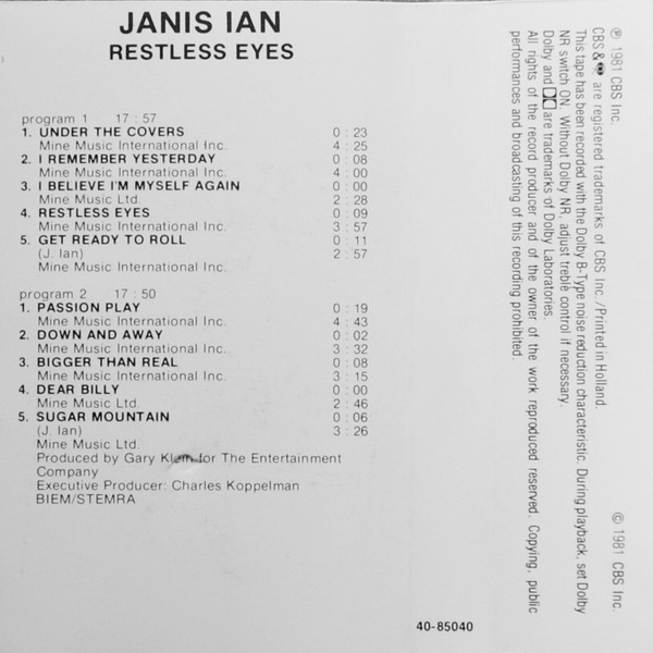 Album herunterladen Janis Ian - Restless Eyes