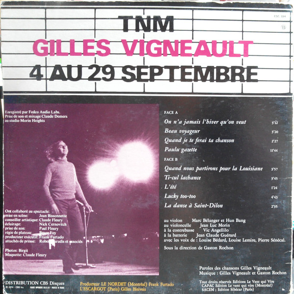 télécharger l'album Gilles Vigneault - Enregistrement Public Au Théâtre Du Nouveau Monde