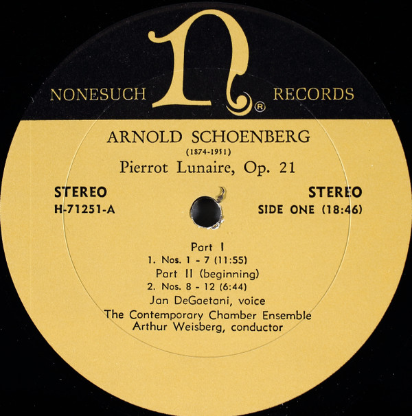 last ned album Arnold Schoenberg Jan DeGaetani Arthur Weisberg - Pierrot Lunaire Op21