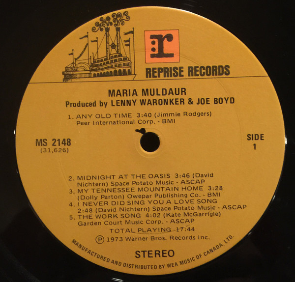 Maria Muldaur - Maria Muldaur | Reprise Records (MS 2148) - 4