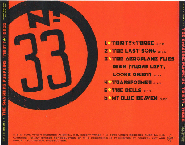The Smashing Pumpkins – Thirty-Three (1996, CD) - Discogs