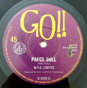 M.P.D. Limited Paper Doll (1967, Vinyl) Discogs