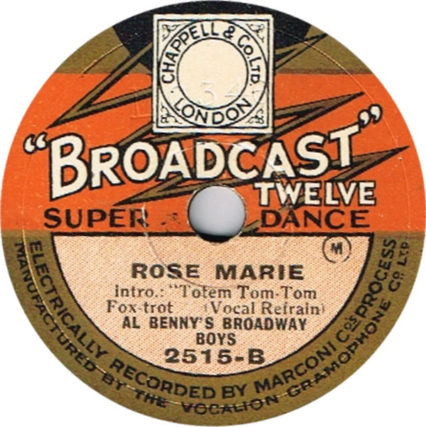 last ned album Al Benny's Broadway Boys - Indian Love Call Rose Marie