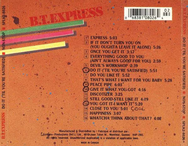 last ned album BTExpress - Do It Til Youre Satisfied Non Stop