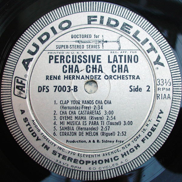 René Hernandez Orchestra - Percussive Latino Cha Cha Cha | Audio Fidelity (DFS 7003) - 4