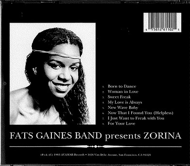 télécharger l'album Fats Gaines Band Presents Zorina - Born To Dance