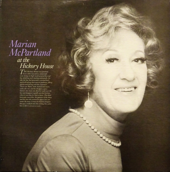 Marian McPartland – At The Hickory House (1980, Vinyl) - Discogs