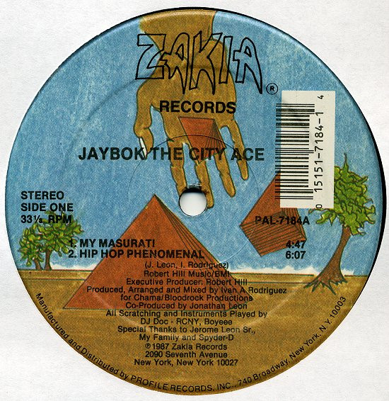 Jaybok The City Ace – My Masurati / Hip Hop Phenomenal (1987 
