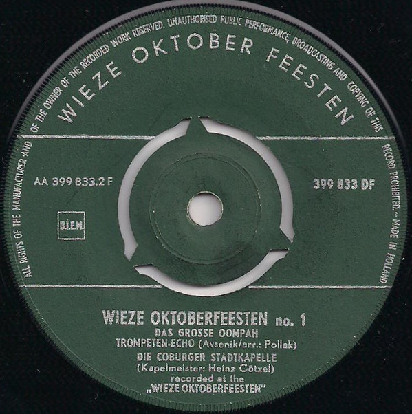 descargar álbum Die Coburger Stadtkapelle - Das Kleine Oompah Wieze Oktoberfeesten