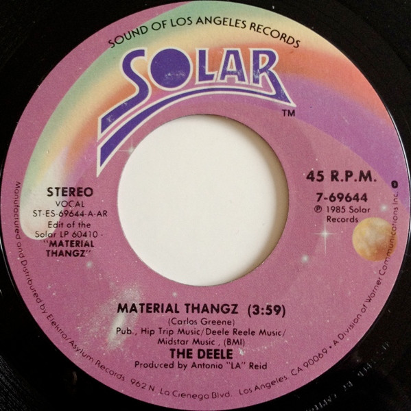 The Deele – Material Thangz (1985, Vinyl) - Discogs