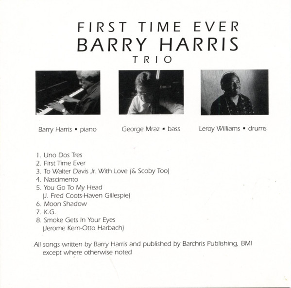 Album herunterladen Barry Harris Trio - First Time Ever