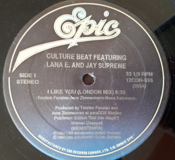 Culture Beat – I Like You (1990, Vinyl) - Discogs