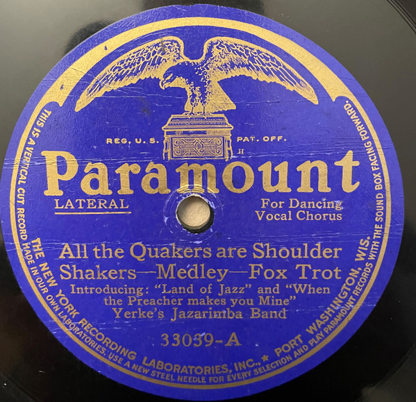 last ned album Yerke's Jazzarimba Band - All The Quakers Are Shoulder Shakers Patches