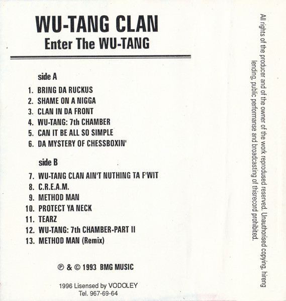 Wu-Tang Clan - Can It Be All So Simple / Da Mystery Of Chessboxin