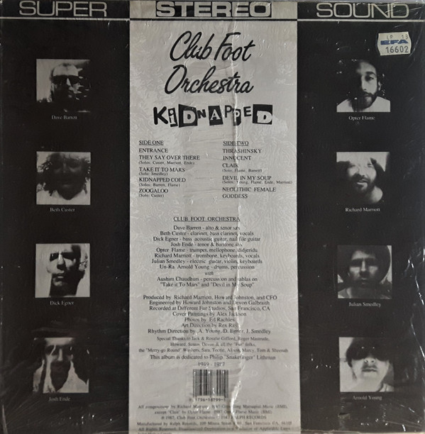 Club Foot Orchestra - Kidnapped | Ralph Records (CF 87991) - 2