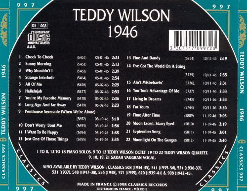 Album herunterladen Teddy Wilson - 1946