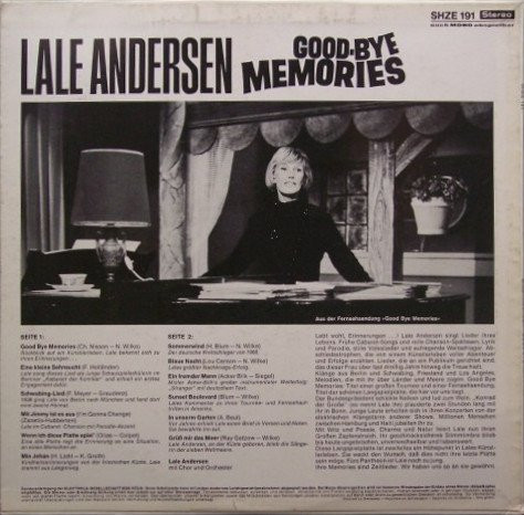 ladda ner album Lale Andersen - GoodBye Memories