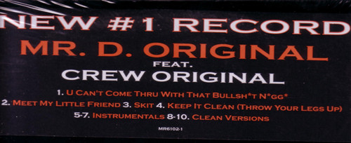 Mr. D. Original Feat. Crew Original – New #1 Record (Vinyl) - Discogs